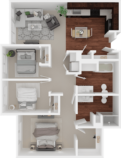 a floor plan of a 1 bedroom apartment at the biltmore apartments in dallas,
